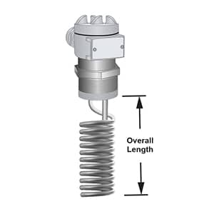 SPIRAL SCREWPLUG PTFE HEATER