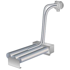 Triple L-Shaped Metal Bottom Heater